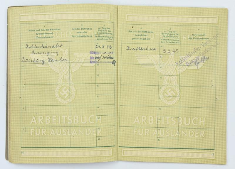 German Third Reich Foreign Workerspass