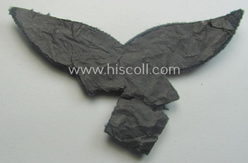 WH (Luftwaffe) officers'-pattern visor-cap-eagle (ie. 'Adler für LW-Offiziers-Schirmmütze') being a neatly hand-embroidered example of the: 'Extra Qualität' that comes in a 'virtually mint ie. unissued'-), condition