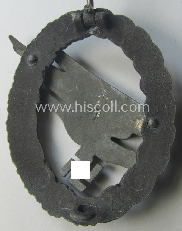 Moderately worn example of a WH (Luftwaffe) 'Fallschirmschützen-Abzeichen' by the 'Assmann & Söhne'-company