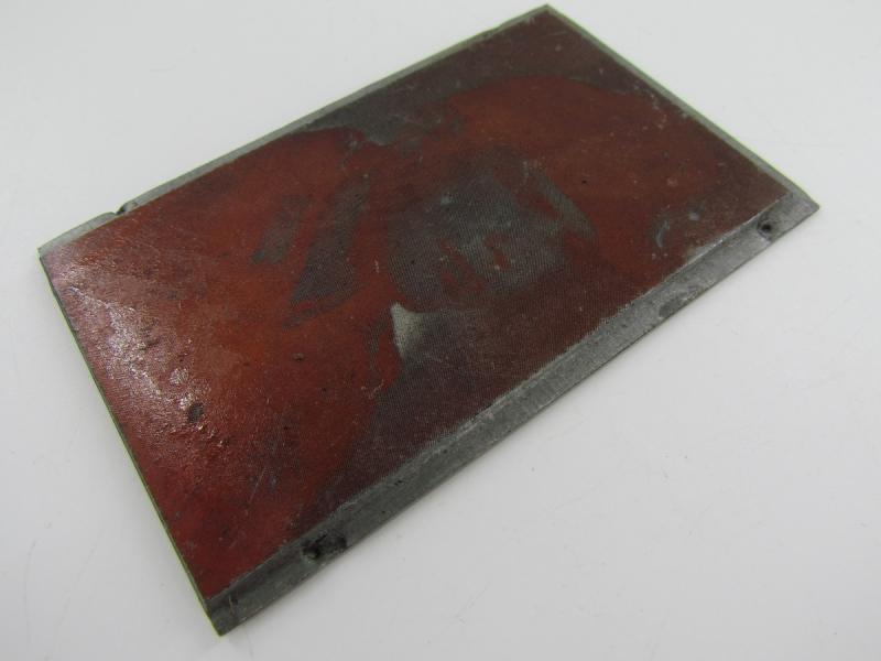 Original German Newspaper Photo “Druckplatte” (printing plate)