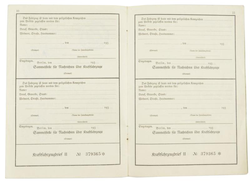 German Vehicle Registration Form