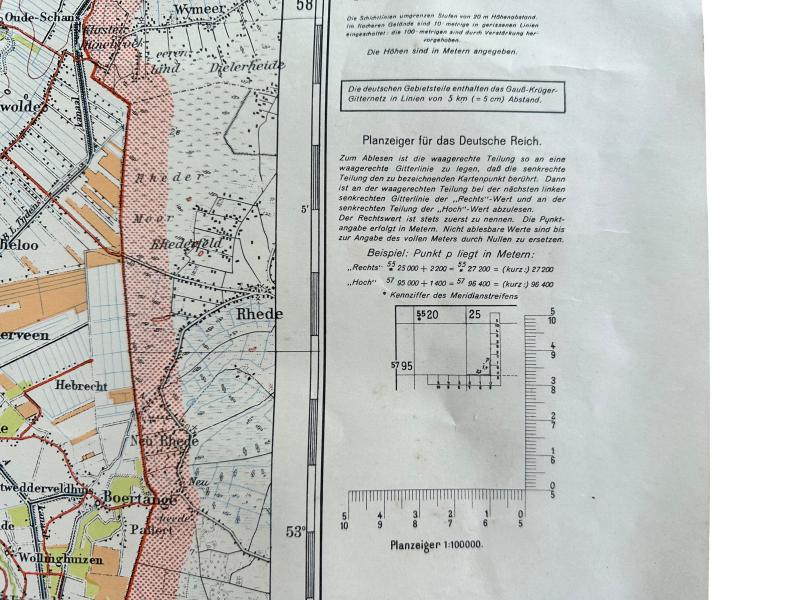 German issue map 1:100 000 Groningen (The Netherlands)
