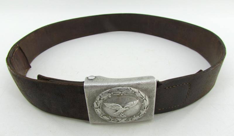 Luftwaffe Tabbed Alumium Belt Buckle ( 1937 LBA ) with Belt