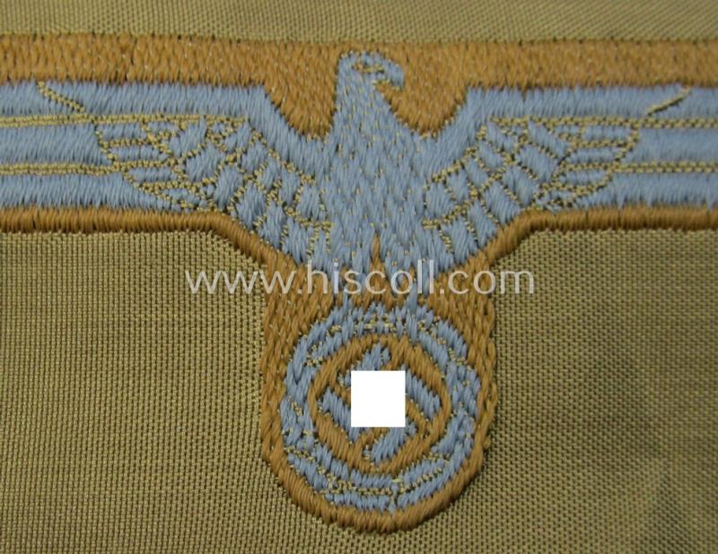 Attractive, WH (Heeres) 'tropical-issue' (ie. DAK or: 'Deutsches Afrika Korps'-related-) side-cap eagle as executed in neat so-called: 'BeVo'-weave style that comes in a 'virtually mint- ie. unissued', condition