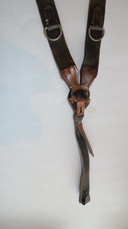Wehrmacht Leather Combat Y-Straps with RbNr