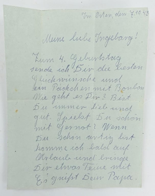 German Waffen-SS TK Fieldpost Letter