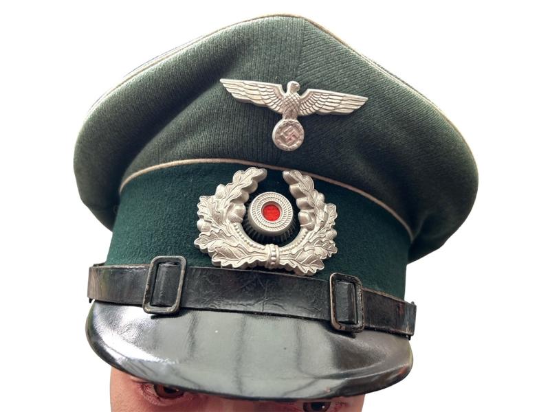 Wehrmacht Infantry EM/NCO Visor Cap , Unit marked