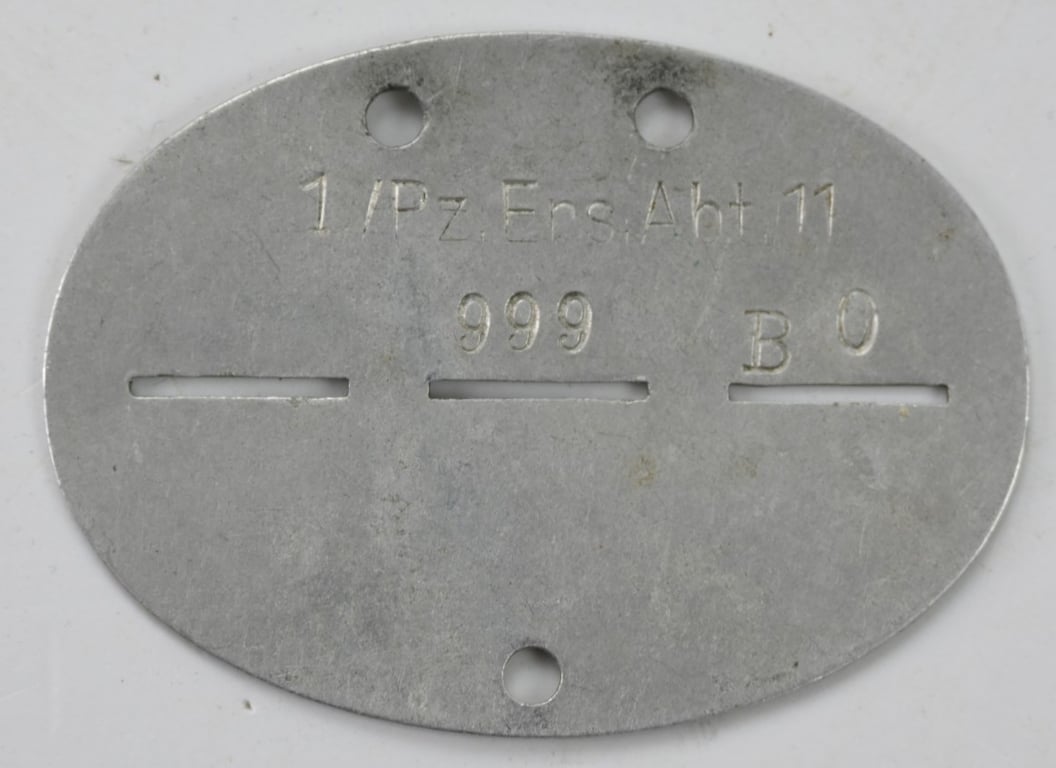 German WH Dog-Tag Panzer Ersatz Abt. 11