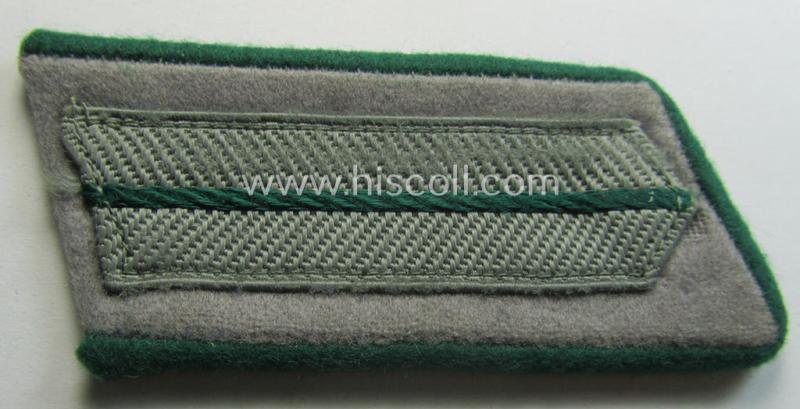 Neat - just moderately used albeit slightly mis-matched - pair of machine-embroidered, WH (Heeres) officers'-type collar-tabs (ie. 'Kragenspiegel') as was intended for an: 'Offizier und Beamter a.K. des mitteler Dienstes'