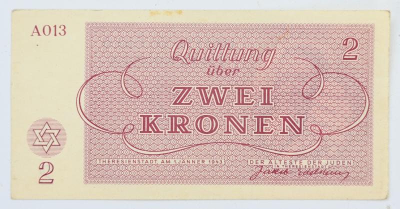 German WW2 Theresienstadt (Terezin) Concentration Camp Banknotes