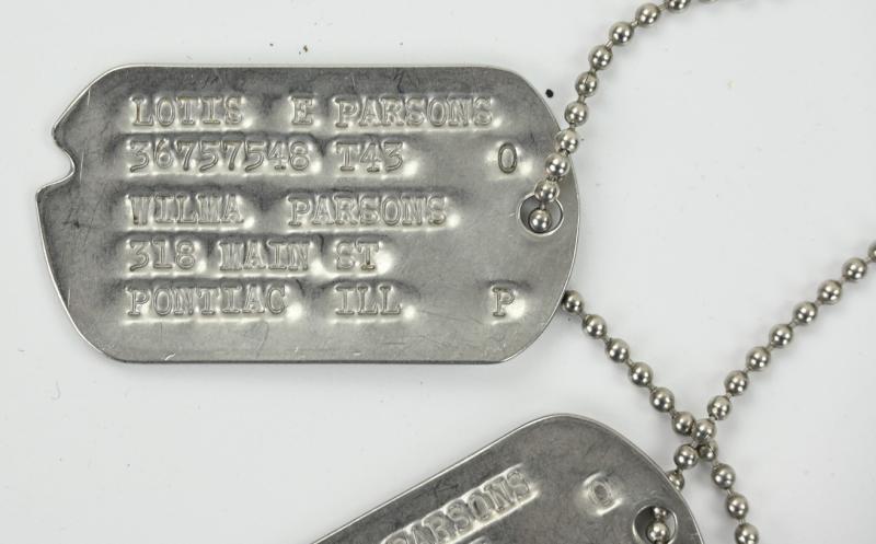USAAF WW2 Dog-Tag 'Lotis E. Parsons'
