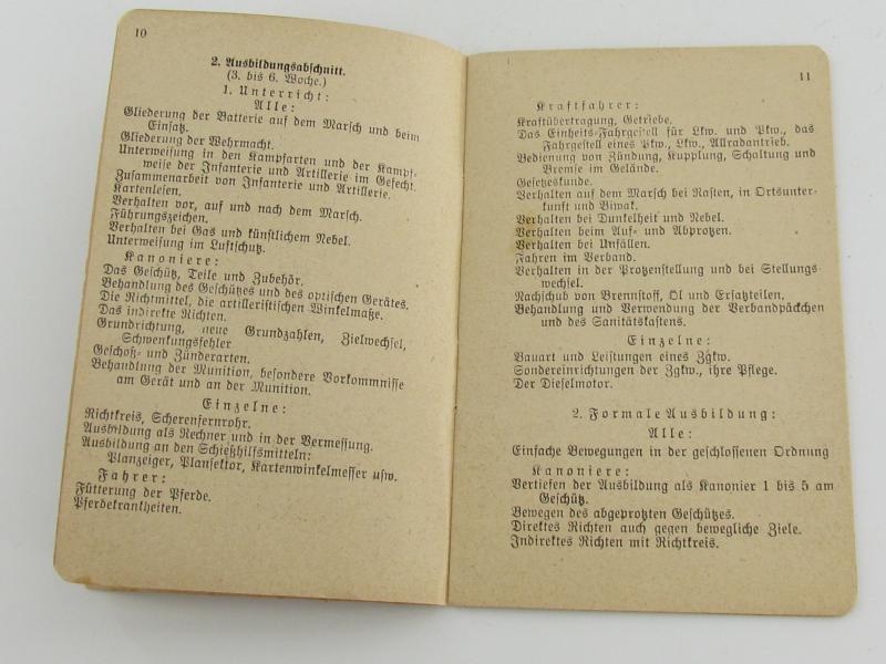 Wehrmacht short training in the active group