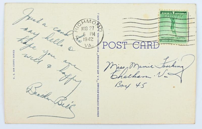 US WW2 Keep 'Em Flying Postcard