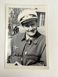 German post-war photo with orginal signature "Unknown"