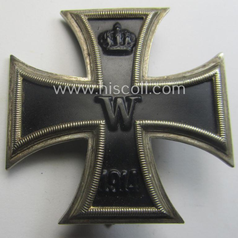 WWI-period, Iron Cross 1st class (or: 'Eisernes Kreuz 1. Klasse') being a very nicely preserved- (albeit typical non-maker-marked!) example (that was presumably produced in the late thirthies)