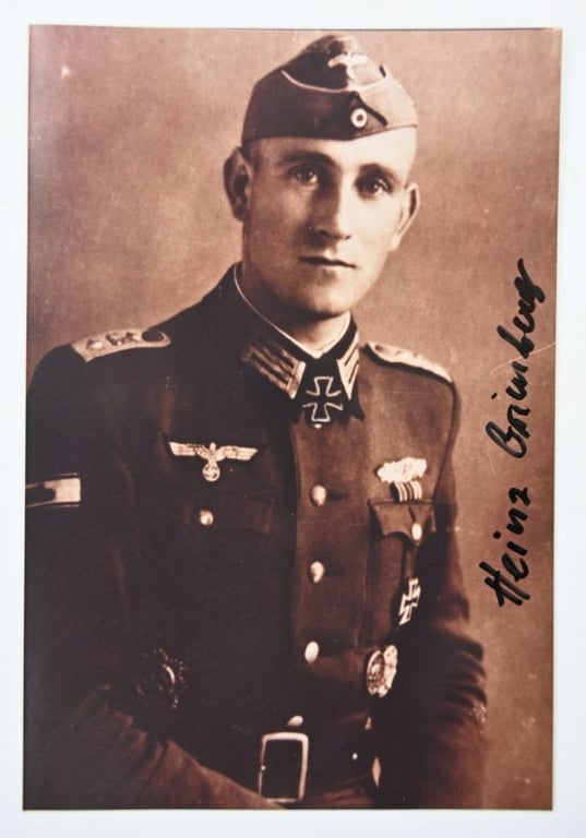 Signature of Wehrmacht Heer KC Recipient 'Paul “Heinz” Grimberg'