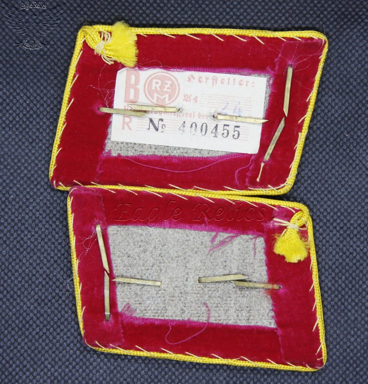 NSDAP Political Leaders Reichsleitung Abschnittsleiter Tunic Collar Tabs