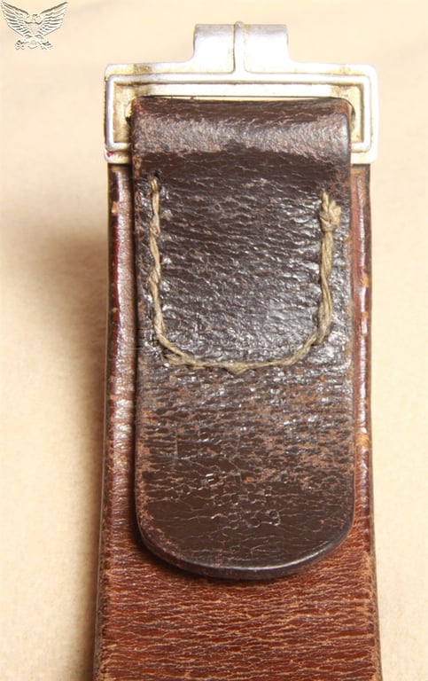 Luftwaffe Brown parade belt with Tabbed Aluminium Buckle