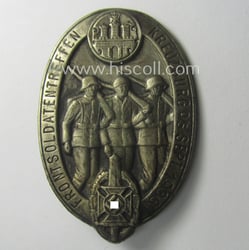 Commemorative, silverish-toned and/or tin-based: 'N.S.K.O.V.'- (ie. WWI-veteran-) related...
