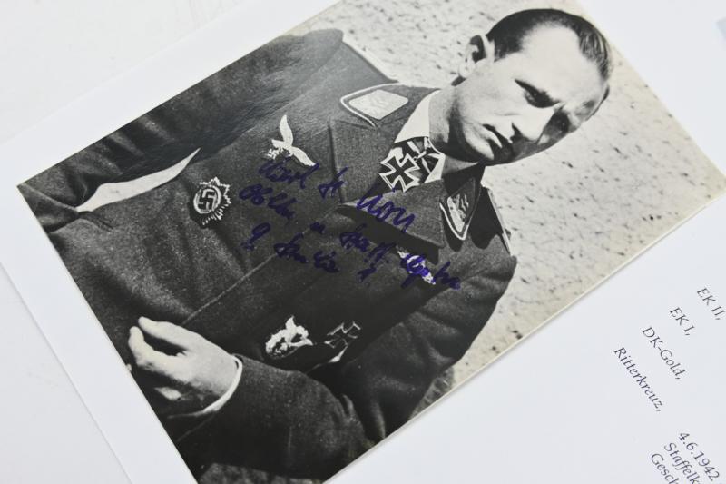 Signature of Luftwaffe KC Recipient 'Karl-Hermann Lion'