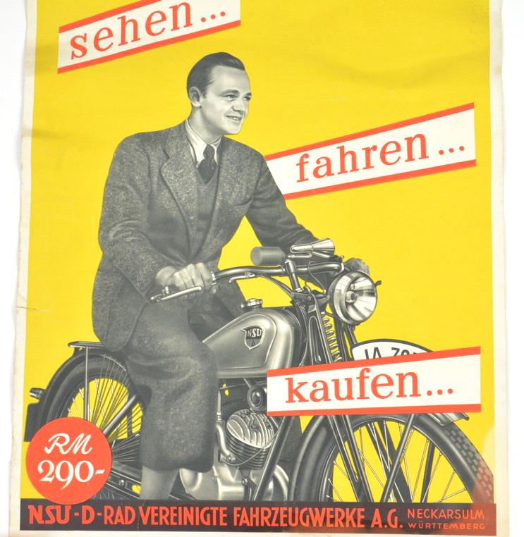 German Third Reich NSU Poster