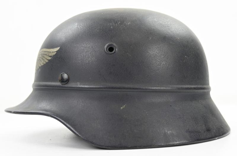 German M40 Luftschutz Beaded Helmet