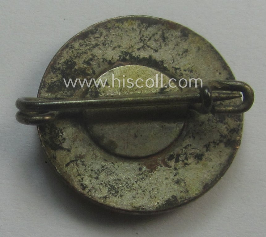 Neat, 'N.S.D.A.P.'-supporter-pin- ie. party-badge (or: 'Parteiabzeichen') being a smaller-sized specimen that is void of a makers'-designation
