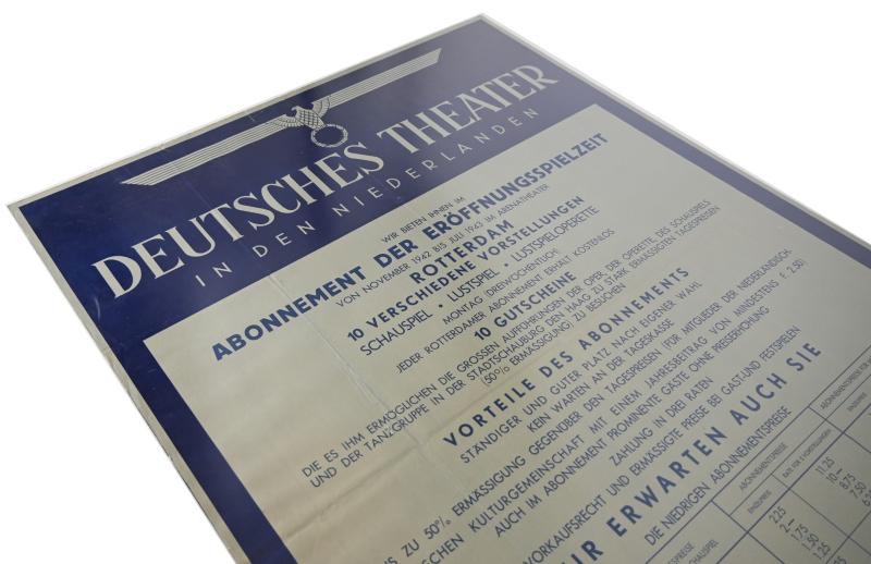 German/ Dutch Poster 'Deutches Theater in den Niederlanden'