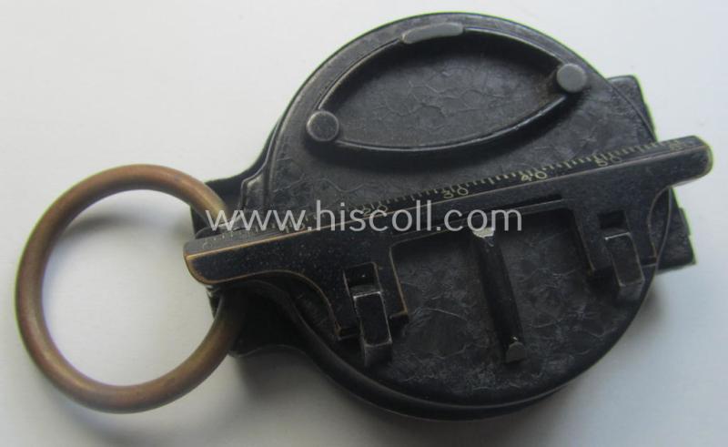 'Standard-issue'-pattern and/or (typical) black-coloured (and/or partly aluminium-based!), WH compass (ie. 'Marschkompass') being a non-marker-marked example that is individually numbered: '60484'