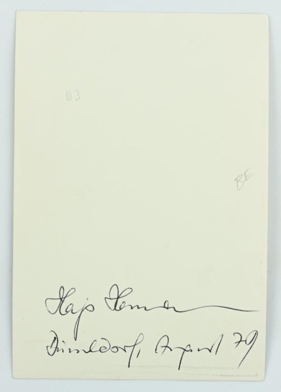 Signature of Luftwaffe KC-OLC&S Recipient 'Hajo Hermann'