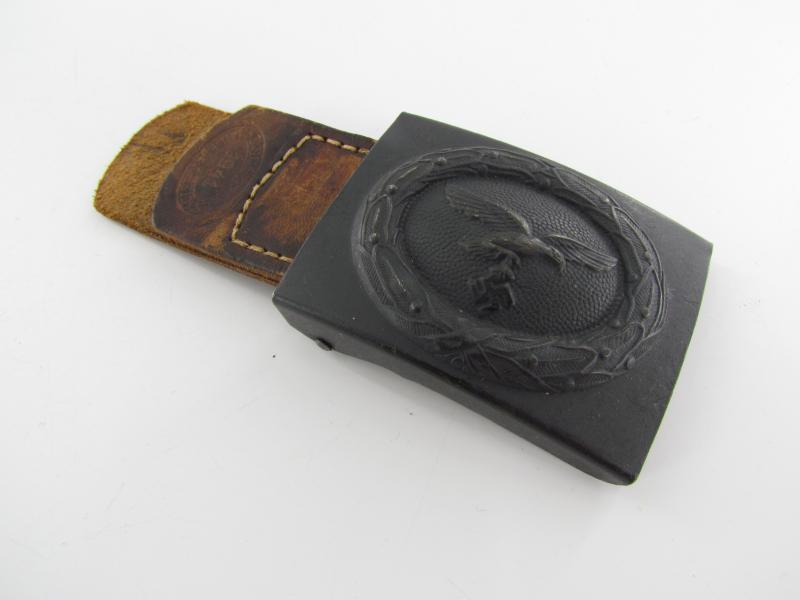 Tabbed steel Luftwaffe belt buckle E. Schneider 1941 Lüdenscheid
