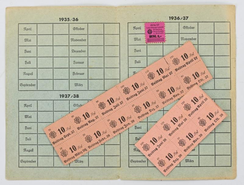 German RLB Membercard 1936