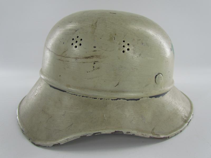 Original Steel Air Raid Gladiator Helmet Used by THW