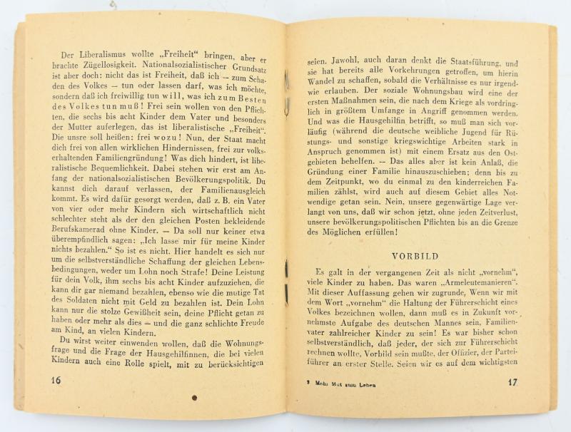 German WH Regulations pocket Book 'Mehr Mut zum Leben'