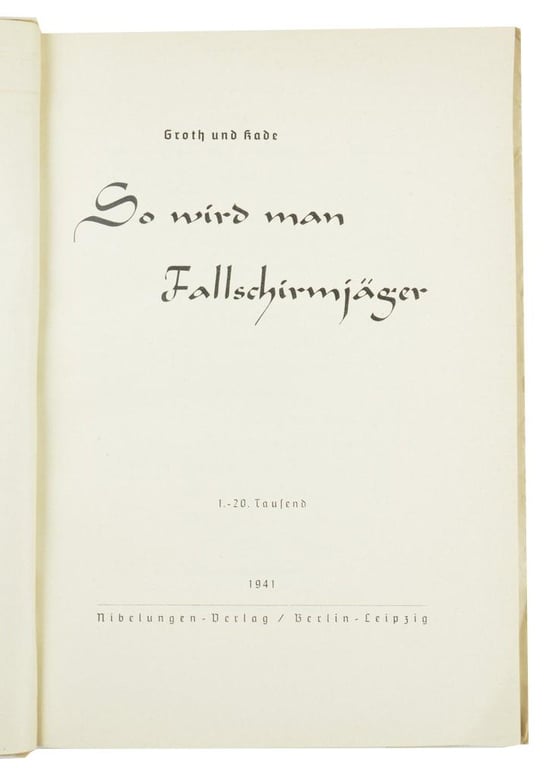 German LW Book: So wird man Fallschirmjäger..!