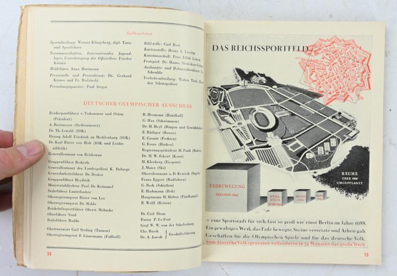 German Third Reich 1936 Olympics Programm Book
