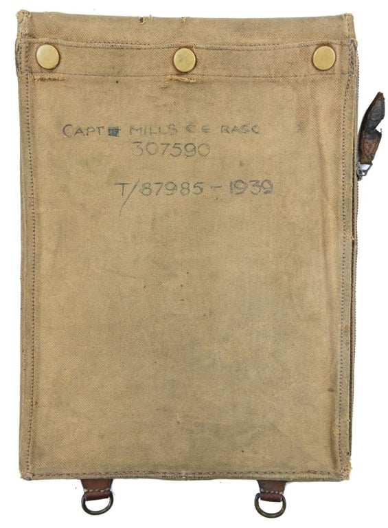 British WW2 Officer Mapcase 'Caen Normandy'