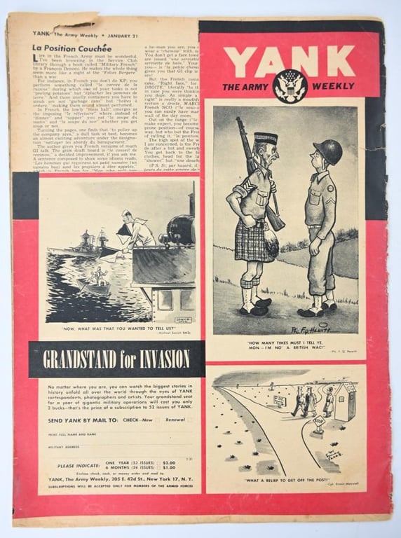 US WW2 Yank Magazine January 21st, 1944.