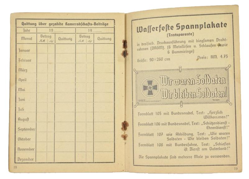 German NSRKB 'Kyffhauserbund' Memberpass