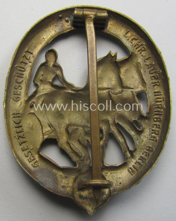 'Deutsches Fahrer-Abzeichen' (ie. 'in Bronze') being a neatly maker- (ie. 'L.Chr. Lauer'-) marked example that comes in an overall very nice- (albeit most certainly issued- and/or just moderately used ie. worn-), condition