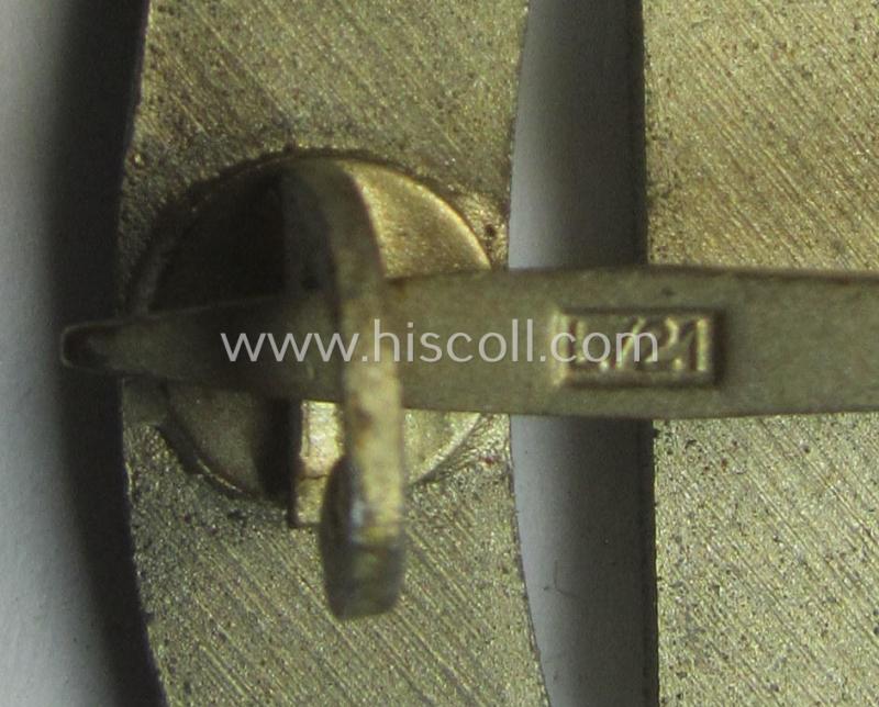 WH (Kriegsmarine), 'Feinzink'-based: 'U-Bootkriegsabzeichen' (or: U-boat war-badge) being a marker (ie. 'L/21'-) marked example by the: 'Förster u. Barth'-company