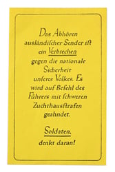 German WH Warming Message Sticker