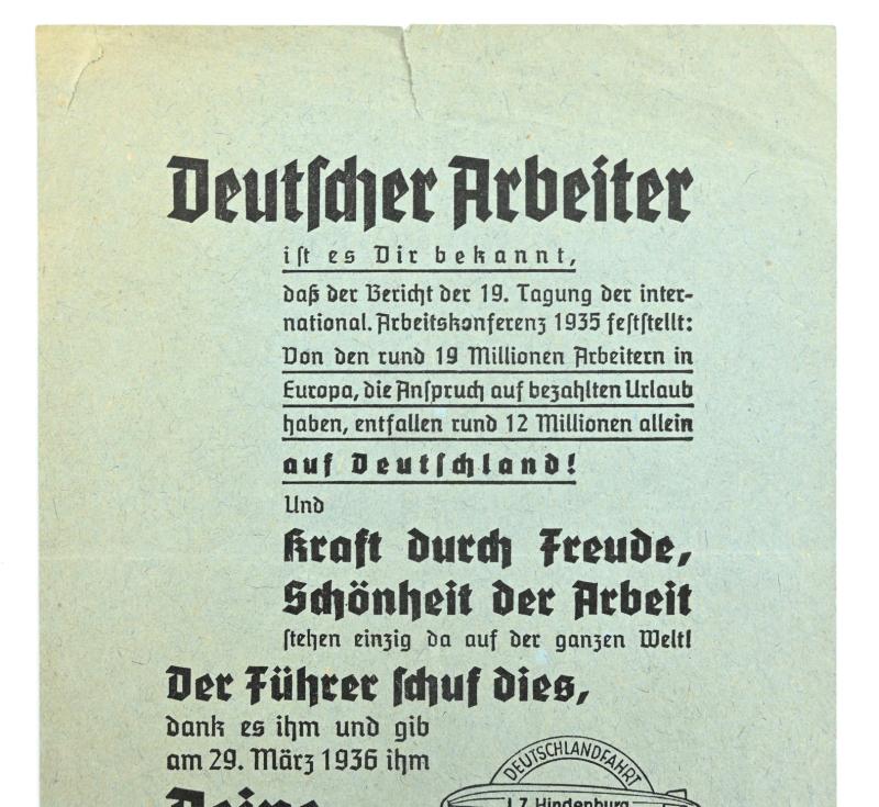 German Adolf Hitler Election Flyer