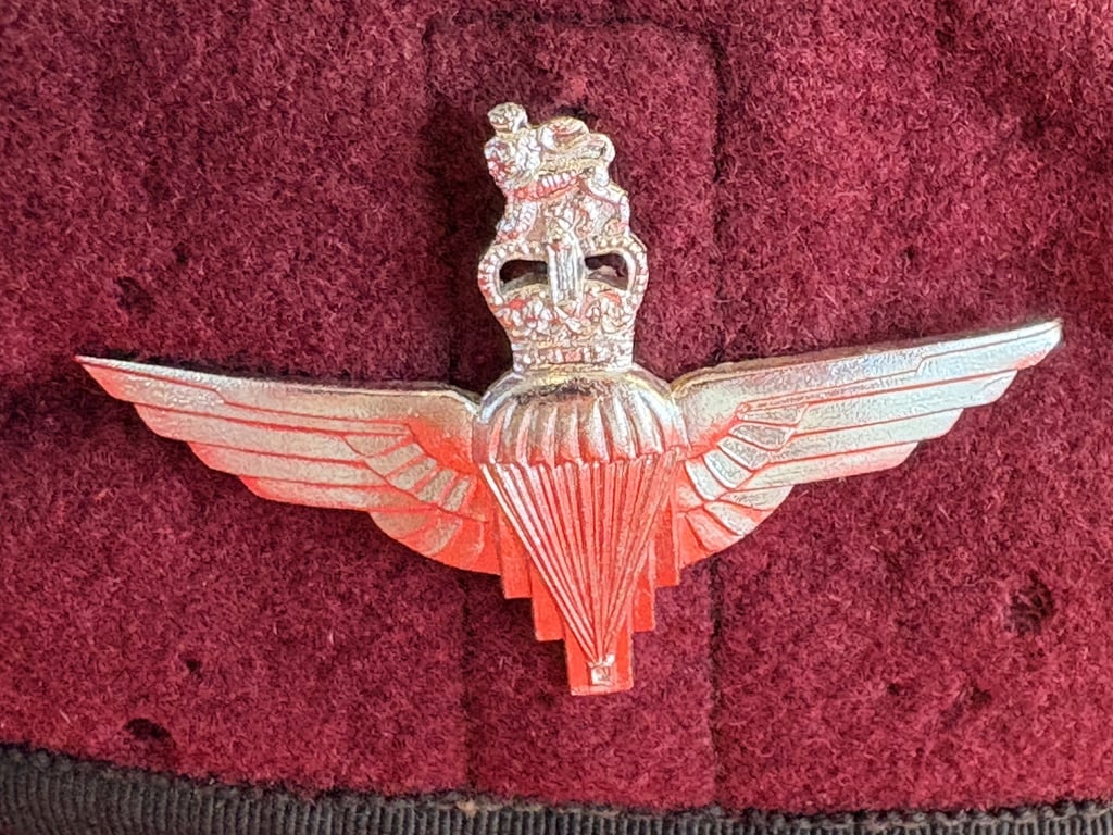 Authentic Falklands War, Northern Ireland “Para" Parachute Regiment Red Beret.