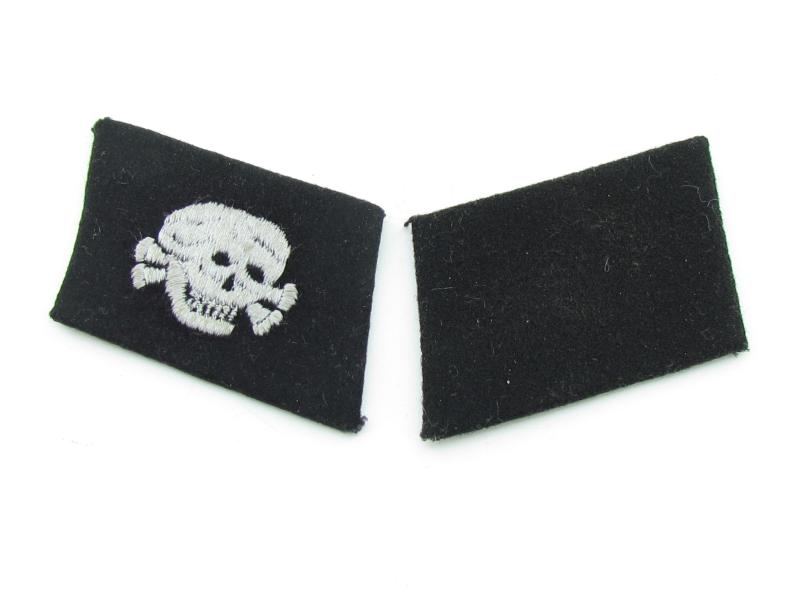 Waffen SS Totenkopf Collar Tabs Set