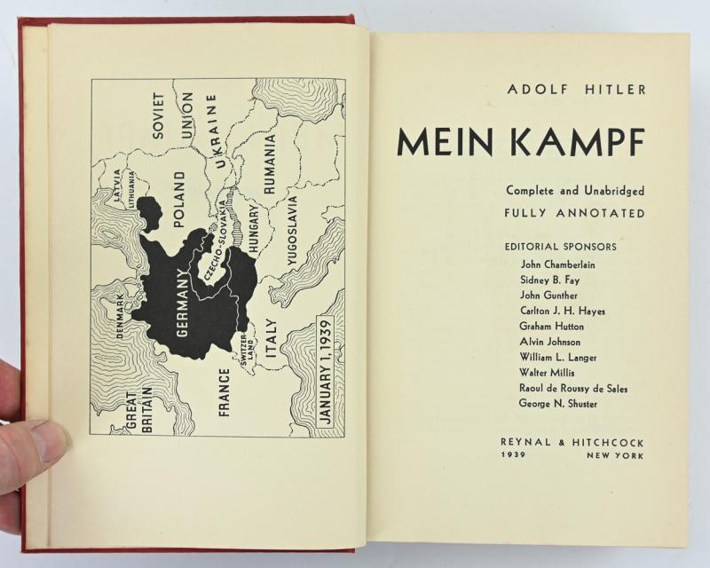 American WW2  Adolf Hitler Mein Kampf Book