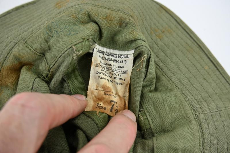 US WW2 M-1941 Pattern HBT Daisy Mae Cap