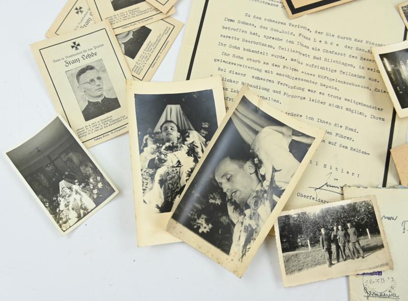German WH Deathcard Grouping Chaplain Franz Lehde