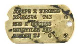 US WW2 Dog-tag ''Joseph M. Burgess'