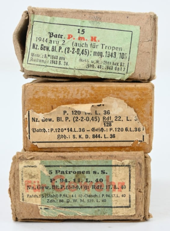 German WH Carton Ammo Boxes Set